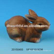 Easter gift ceramic decoration in rabbit shape